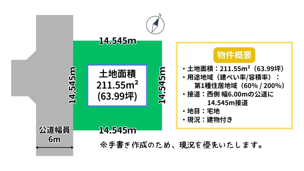 花園町4-7-33　敷地図