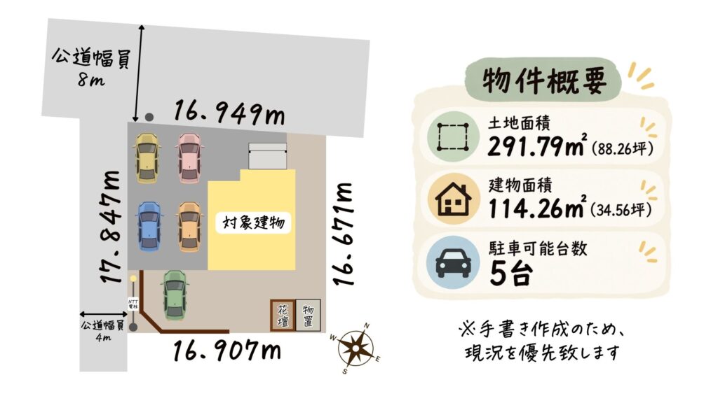 啓北町2-2-12　敷地図